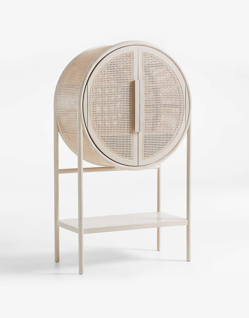 Whitewash Cane Bar Cabinet - 画像 (2)