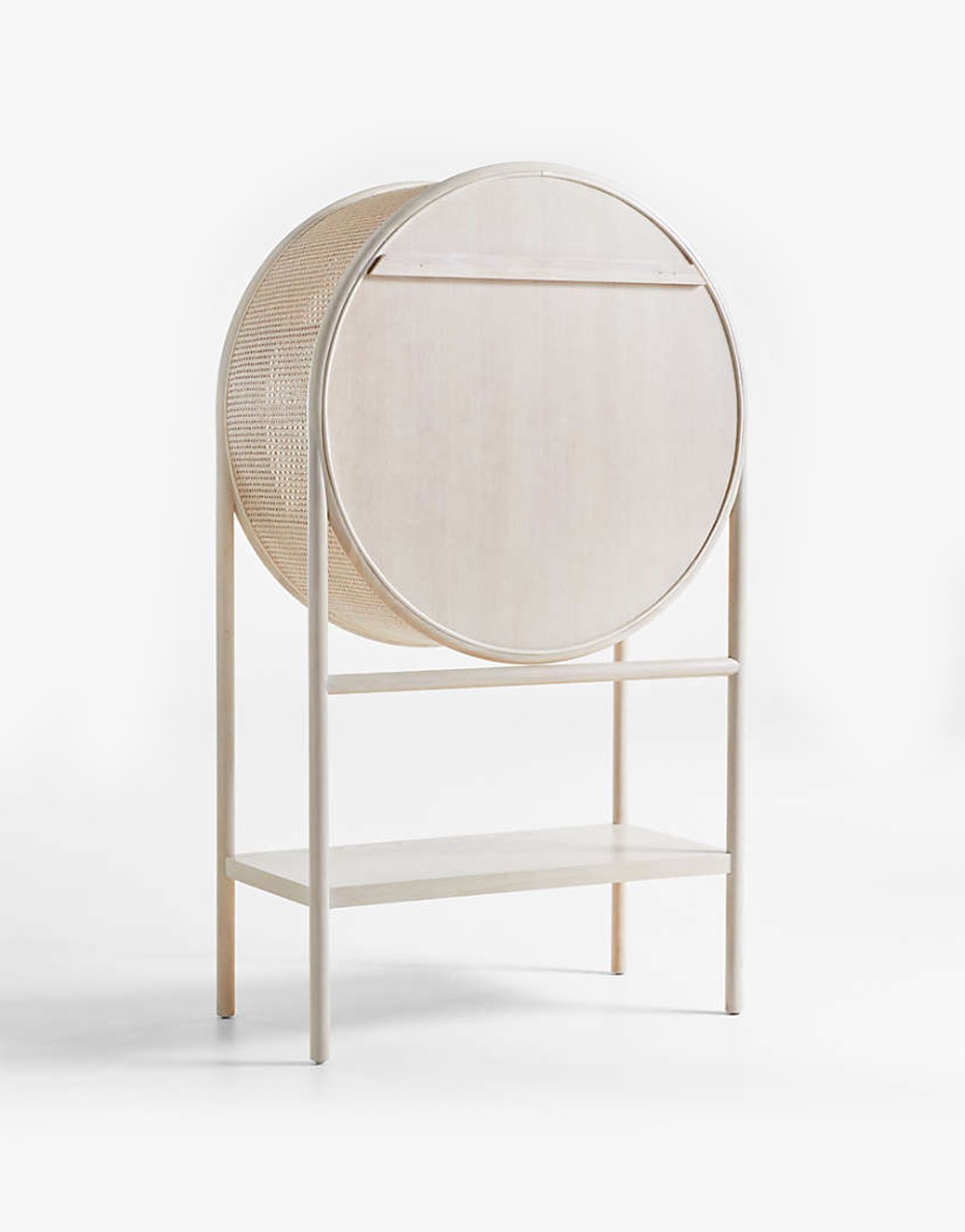 Whitewash Cane Bar Cabinet - 画像 (3)